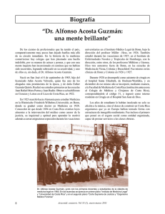 Biografía “Dr. Alfonso Acosta Guzmán: una mente brillante”