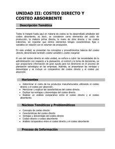 unidad iii: costeo directo y costeo absorbente