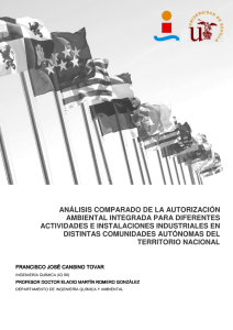 ANÁLISIS COMPARADO DE LA AUTORIZACIÓN AMBIENTAL