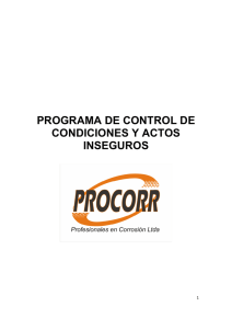Programa de Control de Condiciones y Actos Inseguros PORCORR