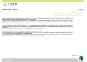 FLO-CERT GmbH Lista pública de Criterios de Cumplimiento