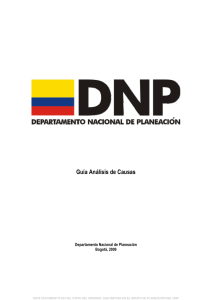 Guía Análisis de Causas - DNP Departamento Nacional de