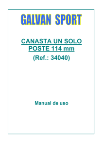 CANASTA UN SOLO POSTE 114 mm (Ref.: 34040)