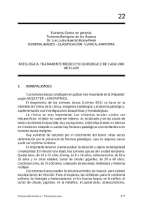 Tumores Óseos en general. Tumores Benignos de los Huesos Dr