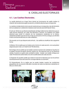 Las Casillas Electorales. - Instituto Estatal Electoral de Baja