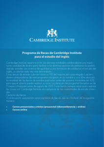 Programa de Becas de Cambridge Institute para el estudio