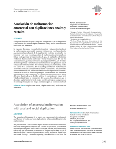 Asociación de malformación anorrectal con duplicaciones anales y