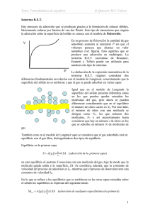Tema: Termodinámica de superficie B. Quintero/ M.C. Cabeza 1