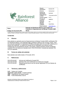 OMFs - Rainforest Alliance