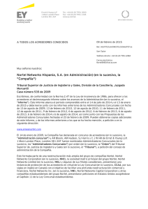 Nortel Networks Hispania, SA (en Administración) (en lo sucesivo, la
