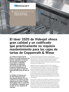 El láser 3320 de Videojet ofrece gran calidad y un codificado que