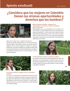 ¿Considera que las mujeres en Colombia tienen las mismas