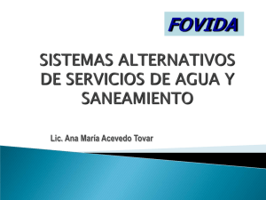 Sistemas alternativos de servicios de agua y saneamiento.