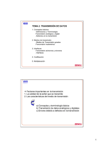TEMA 2. TRANSMISIÓN DE DATOS Factores