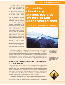El cambio climático y algunos posibles efectos en Los Andes