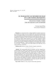 el trabajo de los menores de edad en la dictadura franquista