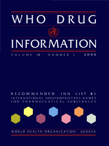 who drug information - World Health Organization
