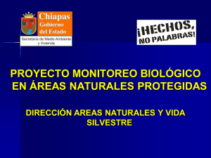 proyecto monitoreo biológico en áreas naturales protegidas