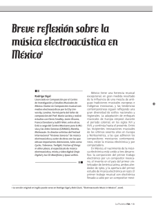 Breve reflexión sobre la música electroacústica en México1
