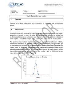 LABPR-011 / REV 20150601 Título: Estadística de conteo I. Objetivo