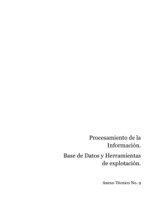Procesamiento de la Información. Base de Datos y Herramientas de