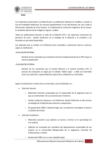 Clasificación de las obras - UPV Universitat Politècnica de València