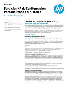 Servicios HP de Configuración Personalizada del Sistema