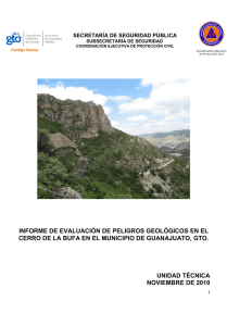 informe de evaluación de peligros geológicos en el cerro de la bufa
