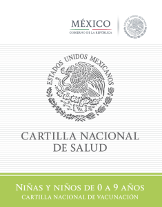 Cartilla Nacional de Salud de Niñas y Niños (de 0 a 9 años).