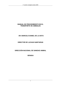 senasa - manual de procedimientos transporte de animales