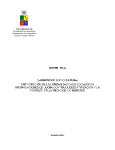 diagnóstico sociocultural participación de las