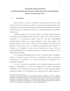 ACUSACIÓN CONSTITUCIONAL CONTRA MINISTRA DE ESTADO