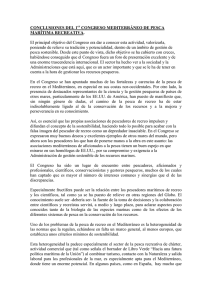 CONCLUSIONES DEL 1 CONGRESO MEDITERRÁNEO DE PESCA