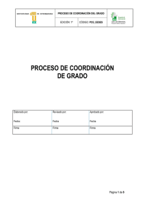 proceso de coordinación de grado - Salud Extremadura