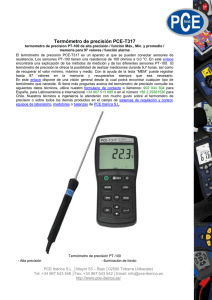 Termómetro de precisión PCE-T317