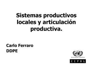 Sistemas productivos locales y articulación productiva.