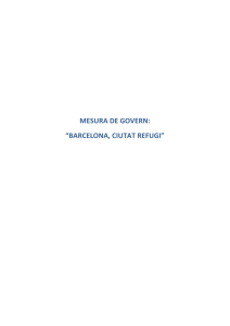 mesura de govern: “barcelona, ciutat refugi”