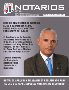 Revista Notarial - 6ta Edición - Colegio Dominicano de Notarios
