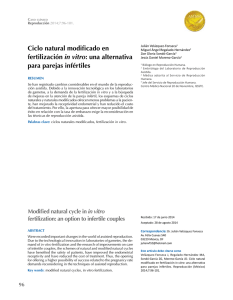 Ciclo natural modificado en fertilización in vitro