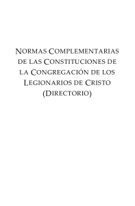 Normas Complementarias de las Constituciones de la