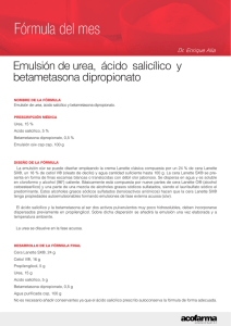Emulsión de urea, ácido salicílico y betametasona