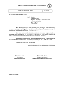 "a" 3188 - del Banco Central de la República Argentina