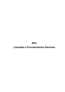 RPC Llamadas a Procedimientos Remotos
