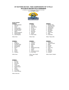Boys Water Polo - CIF Southern Section