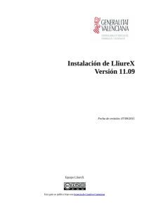 Instalación de LliureX 11.09