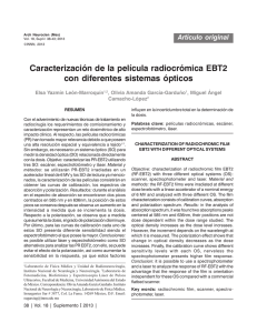 Caracterización de la película radiocrómica EBT2