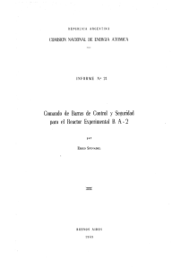 Comando de Barras de Control y Seguridad para el Reactor