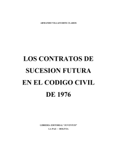 los contratos de sucesion futura en el codigo civil de 1976