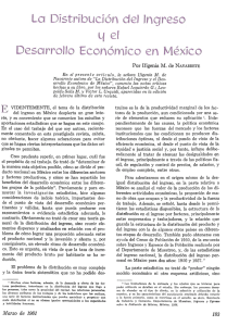 La Distribución del Ingreso Desarrollo Económico en México