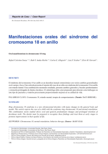 Manifestaciones orales del síndrome del cromosoma 18 en